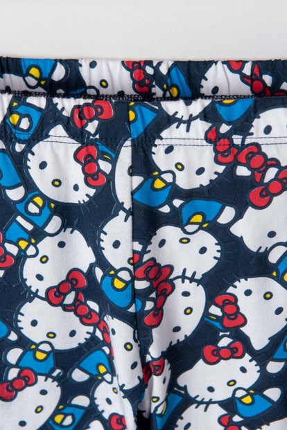 PIJAMA DE HELLO KITTY ROJA Y AZUL DE PANTALÓN LARGO PARA NIÑA