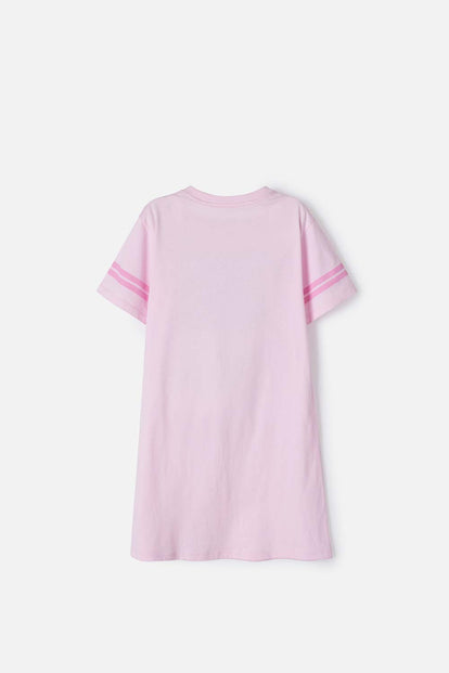 PIJAMA DE STITCH TIPO BATOLA ROSADO PARA NIÑA