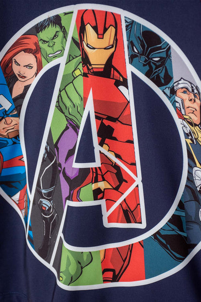 CAMISETA DE BAÑO MARVEL MANGA LARGA ROJO Y AZUL PARA NIÑO