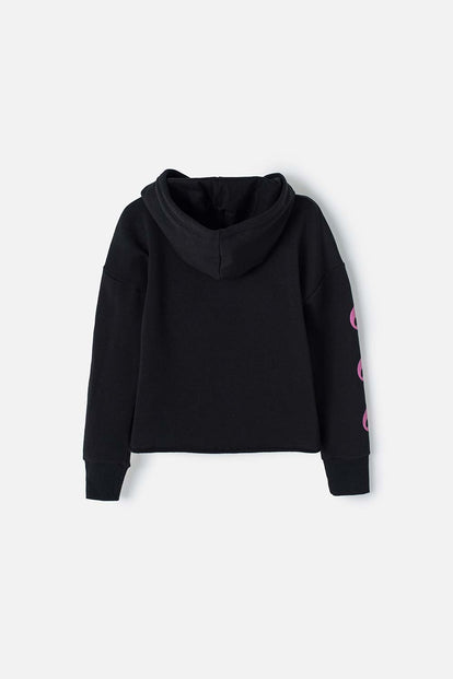 BUZO DE KUROMI NEGRO CON CAPUCHA PARA NIÑA