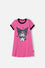 PIJAMA DE KUROMI ROSADA Y NEGRA TIPO BATOLA PARA NIÑA