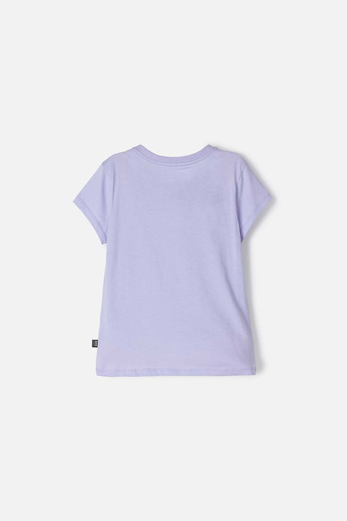 CAMISETA DE BARBIE MANGA CORTA LILA PARA NIÑA