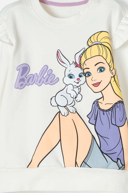 BUZO DE BARBIE CON BOLERO MARFIL PARA NIÑA