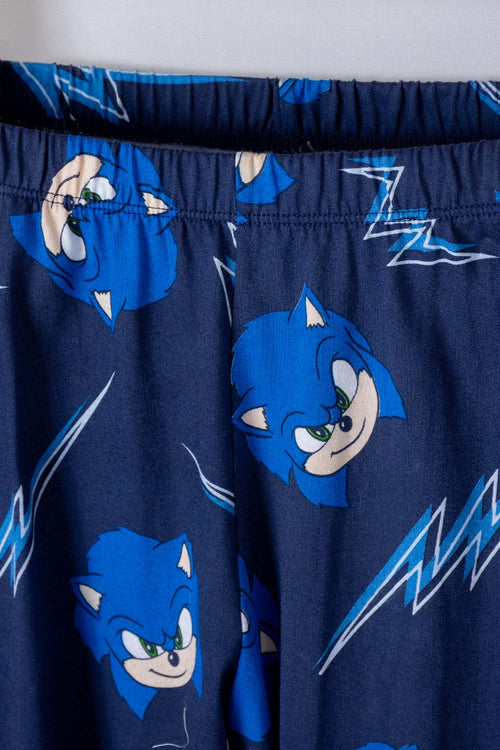 Card slide image -  PIJAMA DE SONIC GRIS, AZUL Y ROJA DE PANTALÓN LARGO PARA NIÑO