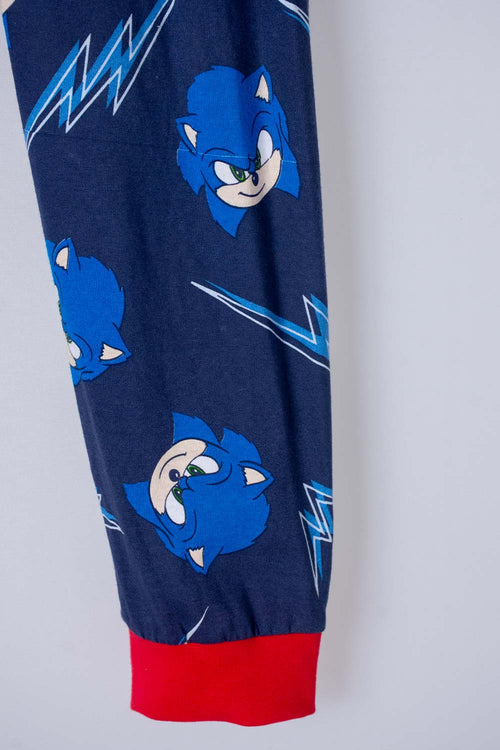 Card slide image -  PIJAMA DE SONIC GRIS, AZUL Y ROJA DE PANTALÓN LARGO PARA NIÑO
