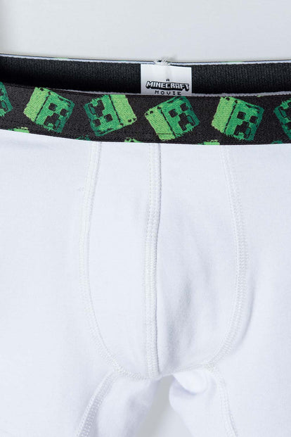 PACK X2 BOXER DE MINECRAFT NEGRO Y BLANCO PARA NIÑO