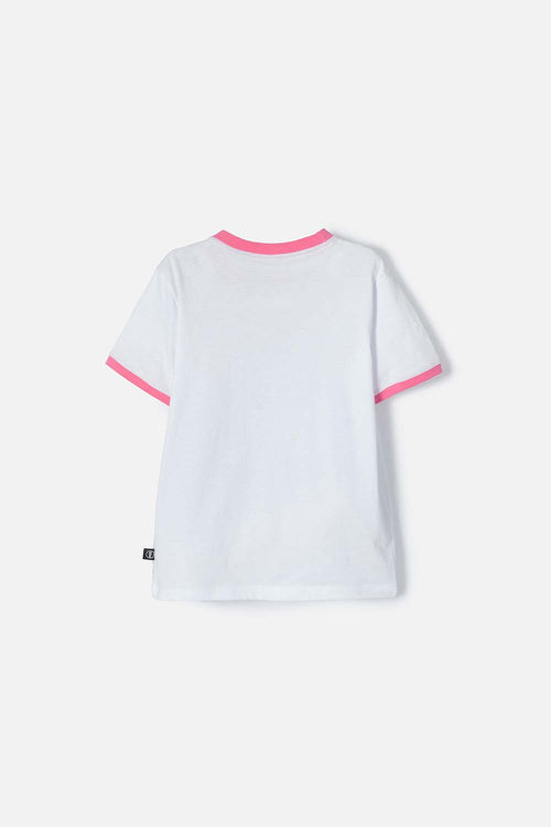 Card slide image -  CAMISETA DE STITCH BLANCA ESTAMPADA EN FRENTE PARA NIÑA