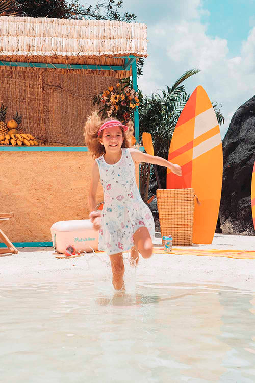 VESTIDO DE STITCH MANGA SIZA MARFIL PARA NIÑA