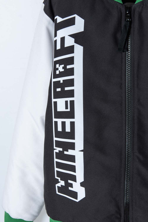 Card slide image -  CHAQUETA DE MINECRAFT CON CIERRE MARFIL Y NEGRO PARA NIÑO