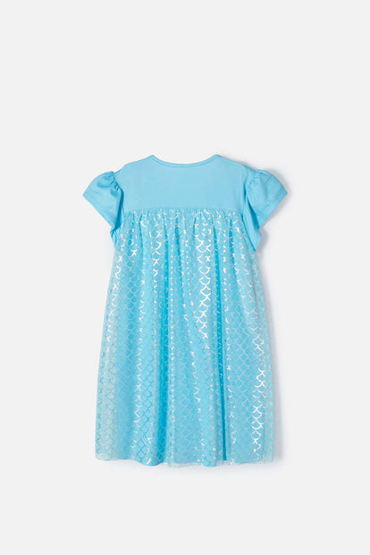 PIJAMA DE LA SIRENITA CON TULL AZUL PARA NIÑA