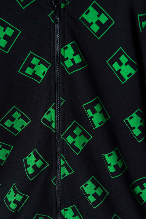 Card slide image -  BUZO DE MINECRAFT CON CIERRE NEGRO Y VERDE PARA NIÑO