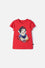 CAMISETA PRINCESAS DISNEY MANGA CORTA ROJO PARA NIÑA