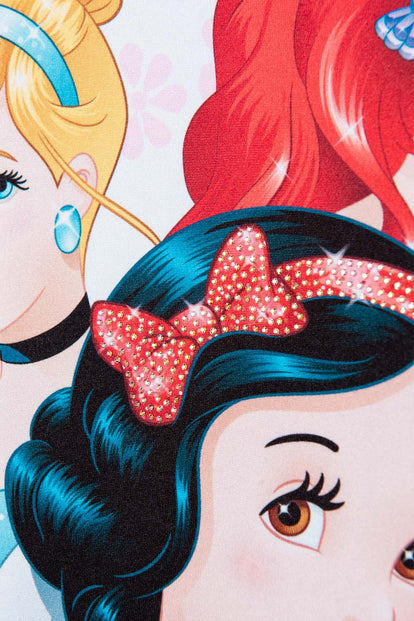 CAMISETA PRINCESAS DISNEY MANGA CORTA BLANCO PARA NIÑA