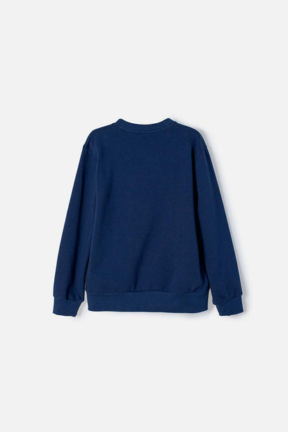 BUZO PRINCESAS DISNEY CERRADO AZUL PARA NIÑA