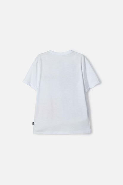 CAMISETA DE MY MELODY & KUROMI BLANCA ESTAMPADA EN FRENTE PARA NIÑA