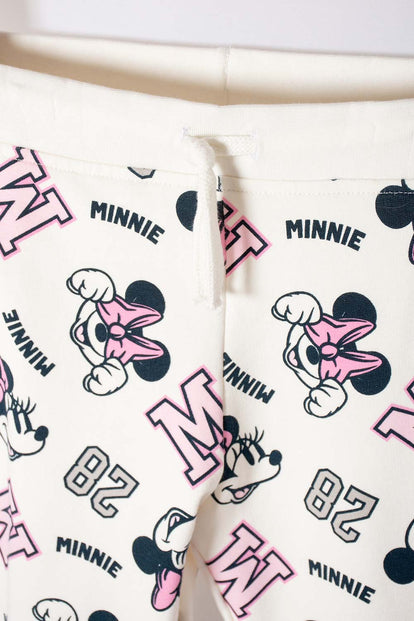 CONJUNTO DE MINNIE MOUSE CON BUZO MARFIL PARA NIÑA