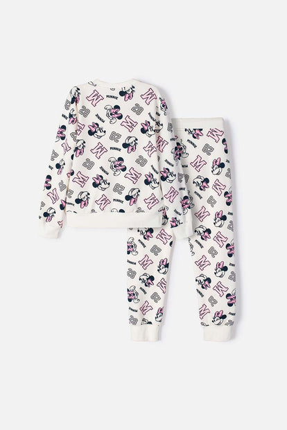 CONJUNTO DE MINNIE MOUSE CON BUZO MARFIL PARA NIÑA