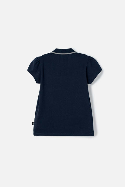 CAMISETA DE MINNIE MOUSE AZUL TIPO POLO PARA NIÑA