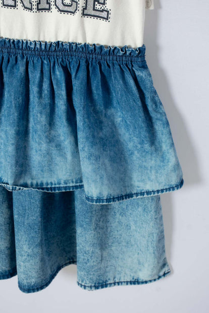 VESTIDO DE MINNIE MOUSE MARFIL DE FALDA CON BOLEROS PARA NIÑA