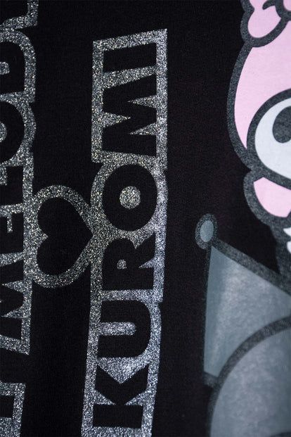 BUZO DE MY MELODY & KUROMI NEGRO DE DISEÑO CERRADO PARA NIÑA