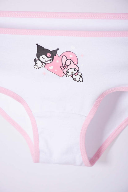 PACK X2 PANTIES DE MY MELODY & KUROMI LAVANDA EN DÚO PARA NIÑA