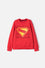 BUZO DE SUPERMAN CERRADO ROJO PARA NIÑO