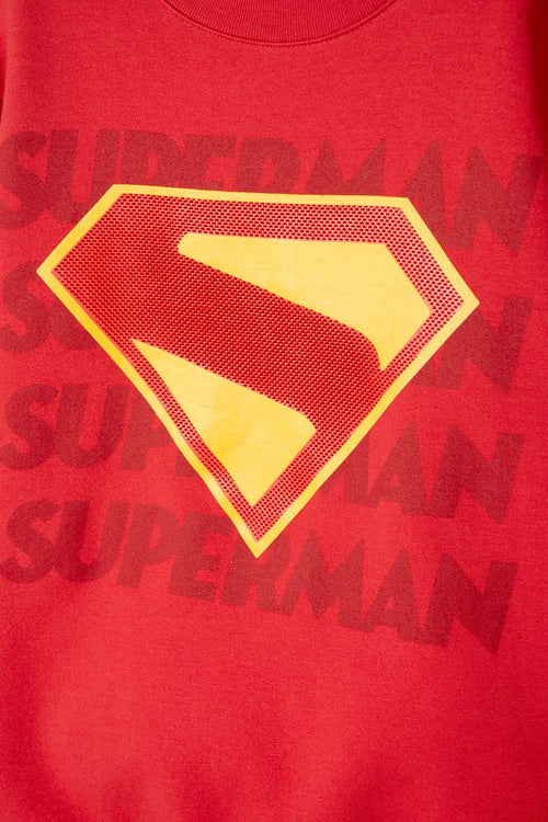 BUZO DE SUPERMAN CERRADO ROJO PARA NIÑO