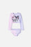 CONJUNTO DE BAÑO DE MY MELODY & KUROMI ROSADO Y LAVANDA MANGA LARGA PARA NIÑA