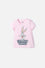 CAMISETA DE LOONEY TUNES MANGA CORTA ROSADA PARA NIÑA