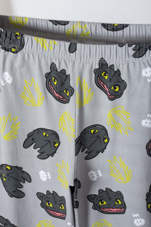 Card slide image -  PIJAMA CÓMO ENTRENAR A TU DRAGÓN GRIS Y NEGRA DE PANTALÓN LARGO PARA NIÑO