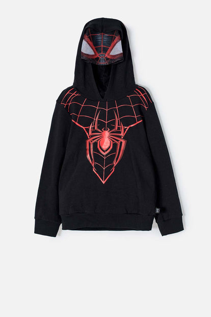 BUZO DE SPIDER-MAN CON CAPUCHA NEGRO PARA NIÑO