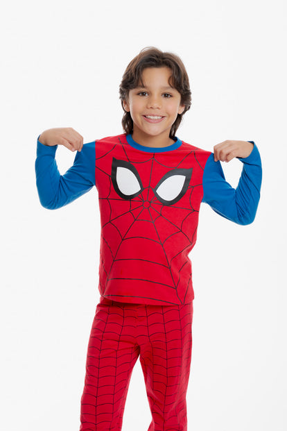 PIJAMA DE SPIDERMAN CON PANTALÓN LARGO MULTICOLOR PARA NIÑO