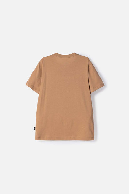 CAMISETA LOONEY TUNES MANGA CORTA CAFÉ PARA NIÑO