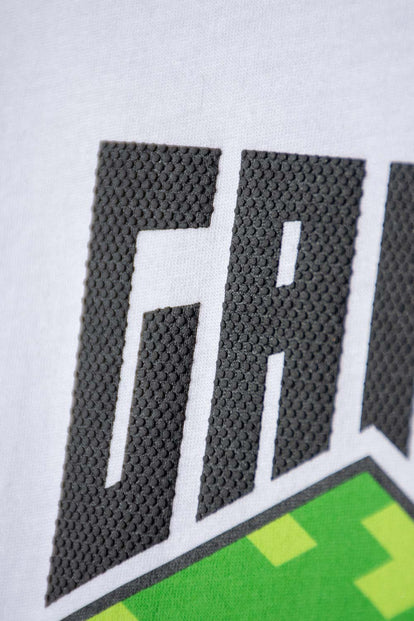 CAMISETA DE MINECRAFT MANGA CORTA BLANCO PARA NIÑA