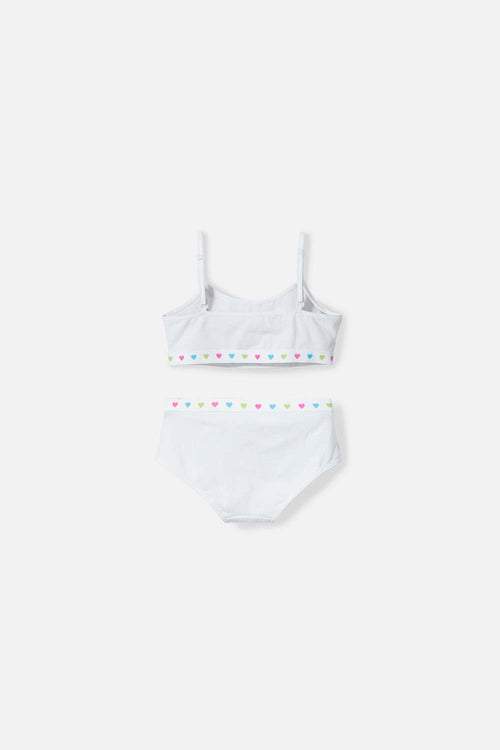 CONJUNTO DE TOP Y PANTY DE LAS CHICAS SUPERPODEROSAS BLANCO PARA NIÑA