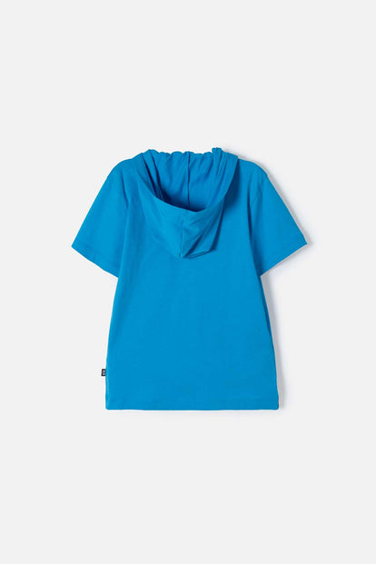 CAMISETA DE SPIDERMAN CON CAPUCHA AZUL PARA NIÑO