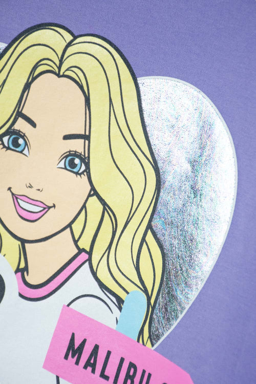 BUZO DE BARBIE LILA CERRADO PARA NIÑA