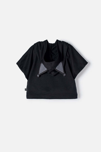 CAMISETA DE KUROMI MANGA CORTA NEGRA PARA NIÑA