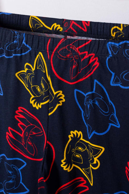PIJAMA DE SONIC CON PANTALÓN LARGO MULTICOLOR PARA NIÑO