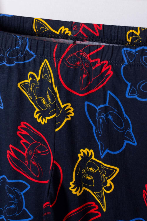 PIJAMA DE SONIC CON PANTALÓN LARGO MULTICOLOR PARA NIÑO