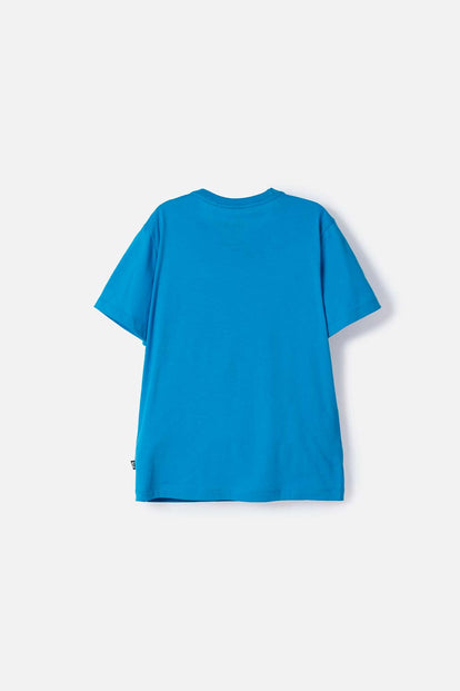 CAMISETA DE LILO & STITCH AZUL ESTAMPADA EN FRENTE PARA NIÑO