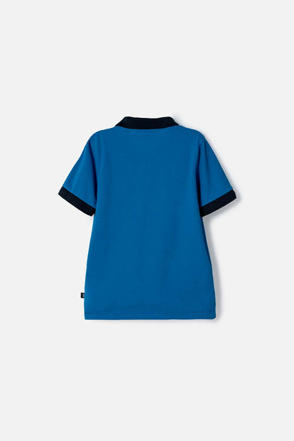 CAMISETA DE SONIC TIPO POLO AZUL PARA NIÑO
