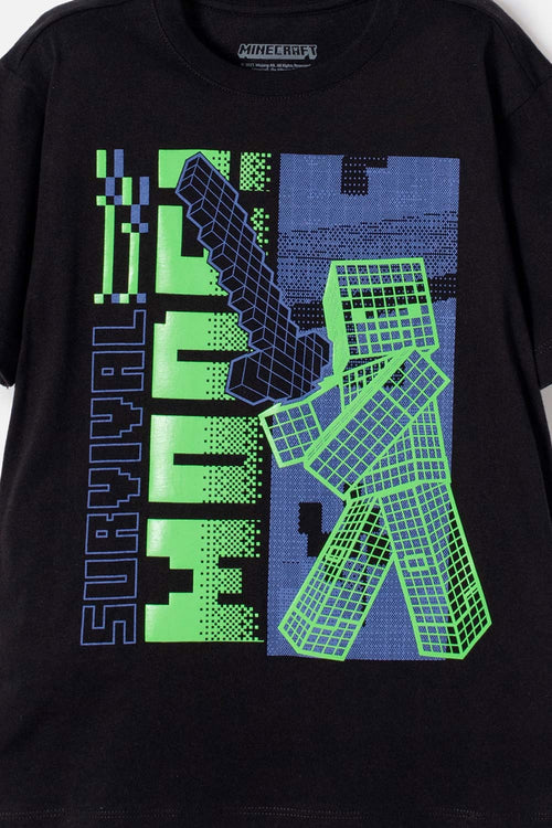 CAMISETA DE MINECRAFT QUE ALUMBRA EN LA OSCURIDAD PARA NIÑO