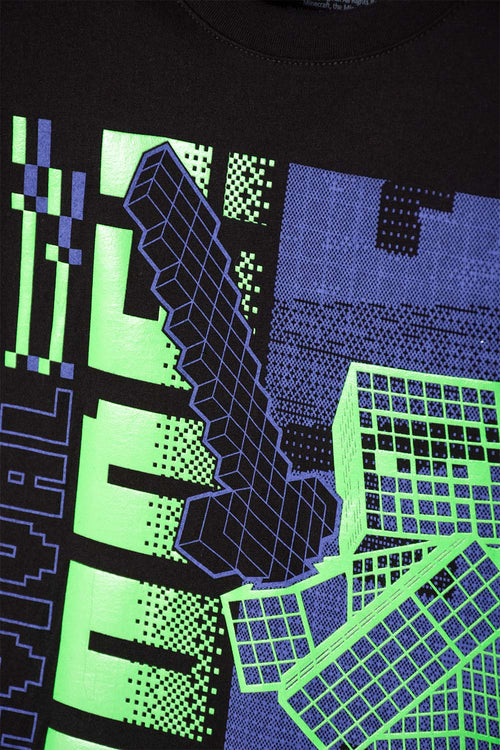 CAMISETA DE MINECRAFT QUE ALUMBRA EN LA OSCURIDAD PARA NIÑO