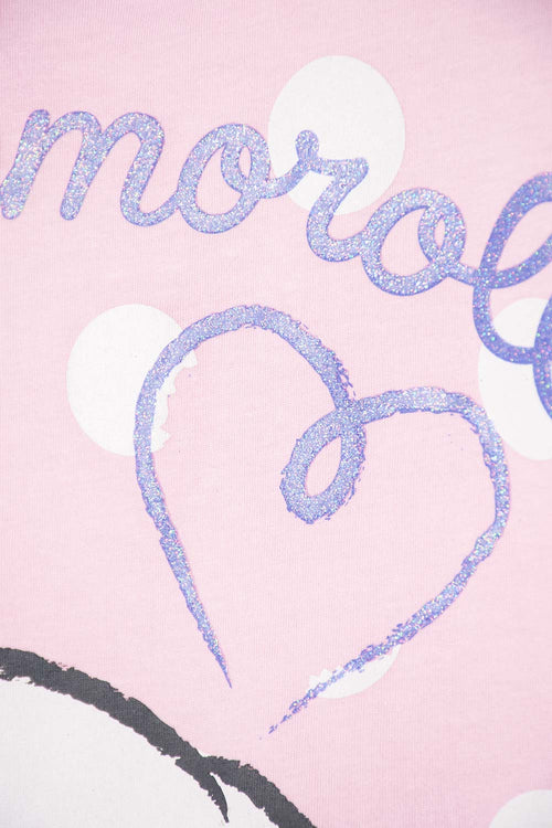 CAMISETA DE CINNAMOROLL MANGA CORTA ROSA PARA NIÑA