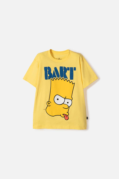 CAMISETA DE LOS SIMPSONS MANGA CORTA AMARILLA PARA NIÑO