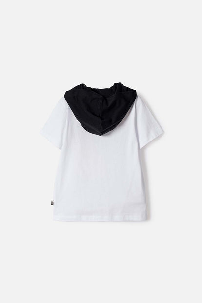 CAMISETA DE LOS SIMPSON MANGA CORTA NERO Y BLANCO PARA NIÑO