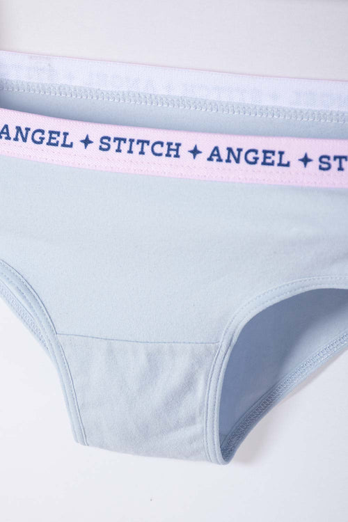 CONJUNTO DE TOP Y PANTY DE STITCH AZUL CIELO PARA NIÑA