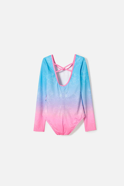VESTIDO DE BAÑO DE STITCH MANGA LARGA MULTICOLOR PARA NIÑA