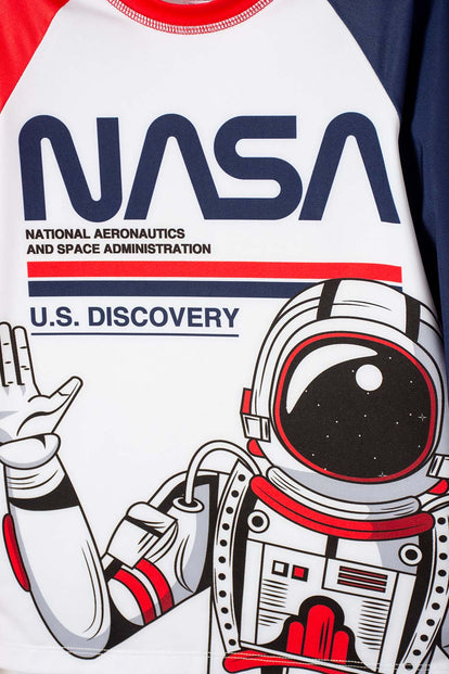CAMISETA DE BAÑO NASA MANGA LARGA MULTICOLOR PARA NIÑO